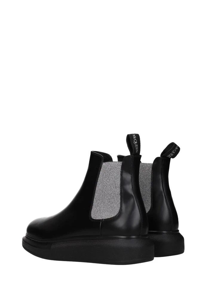 商品Alexander McQueen|Ankle boots Leather Black Silver,价格¥3041,第4张图片详细描述