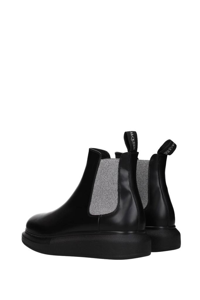商品Alexander McQueen|Ankle boots Leather Black Silver,价格¥2998,第6张图片详细描述