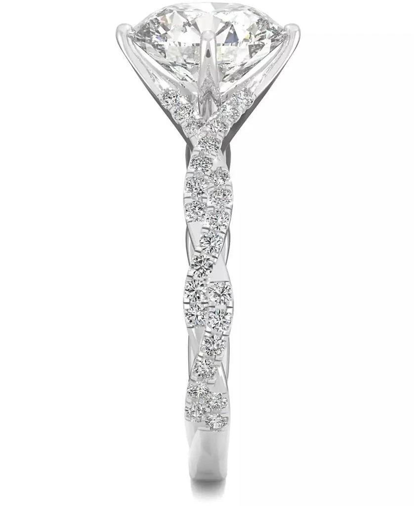 商品Charles & Colvard|Moissanite Twist Engagement Ring (2-1/3 ct. t.w. DEW) in 14k White Gold,价格¥12182,第5张图片详细描述