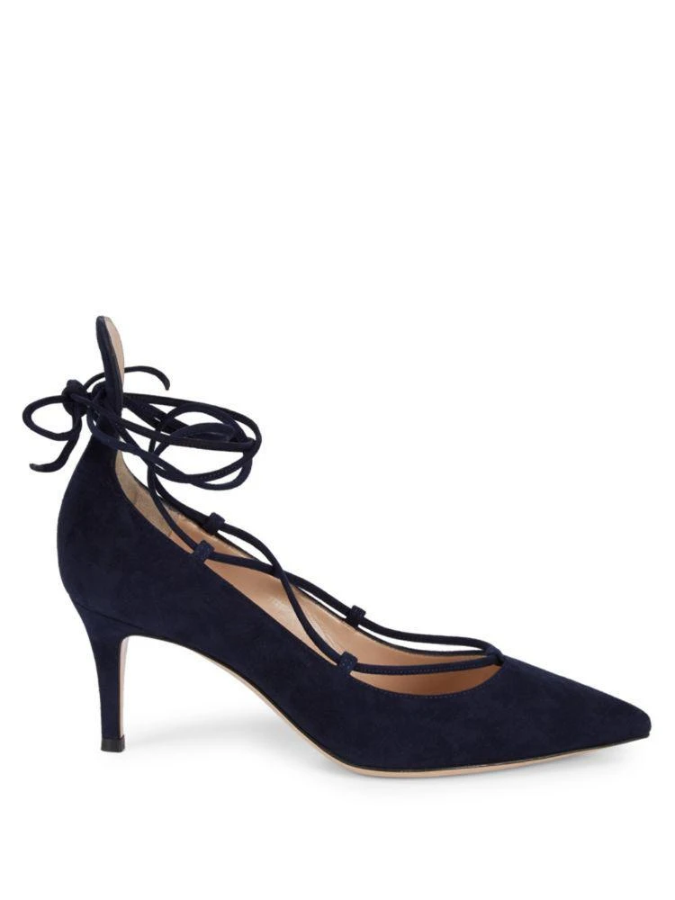 商品Gianvito Rossi|Lace-Up Ankle Strap Pumps,价格¥1892,第5张图片详细描述