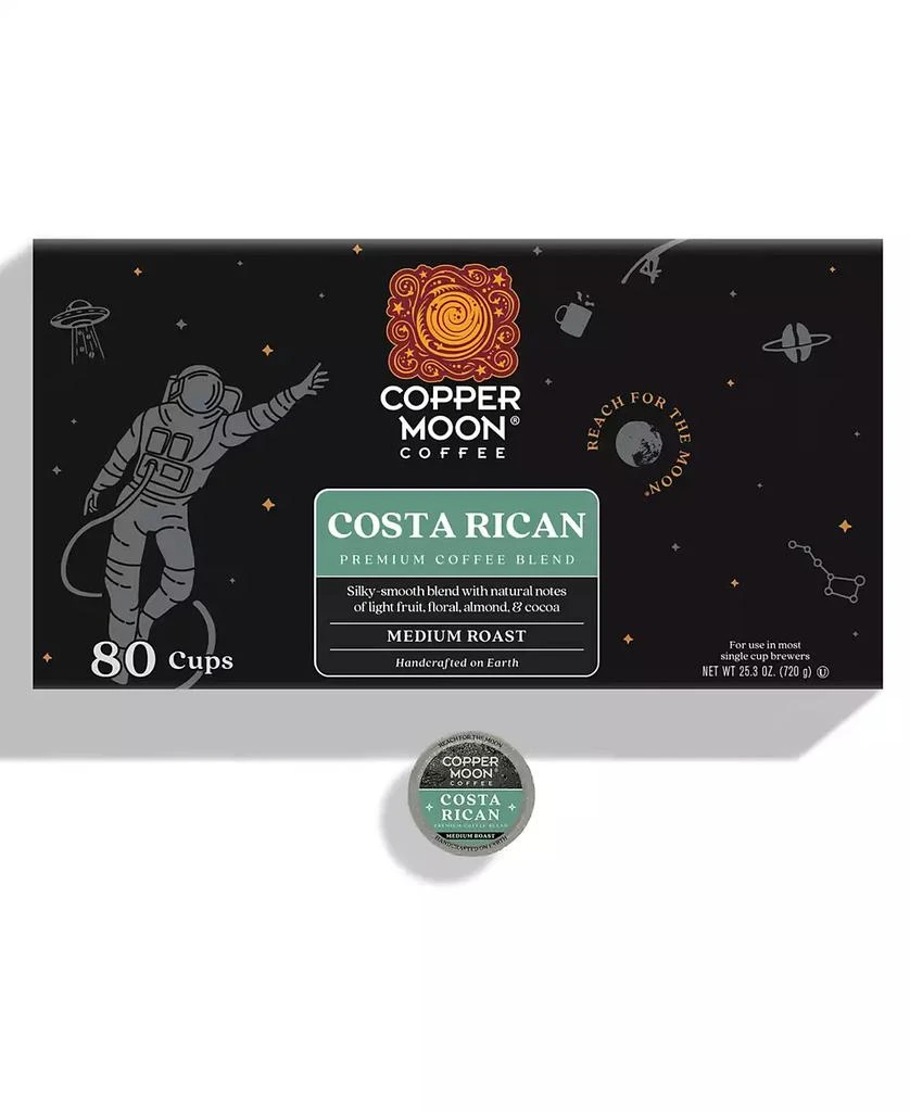 商品Copper Moon Coffee|Single Serve Coffee Pods for Keurig K Cup Brewers, Costa Rican Blend, 80 Count,价格¥296,第1张图片