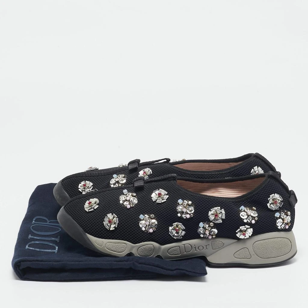 Dior Black Mesh Fusion Floral Embellished Slip On Sneakers Size 39 商品