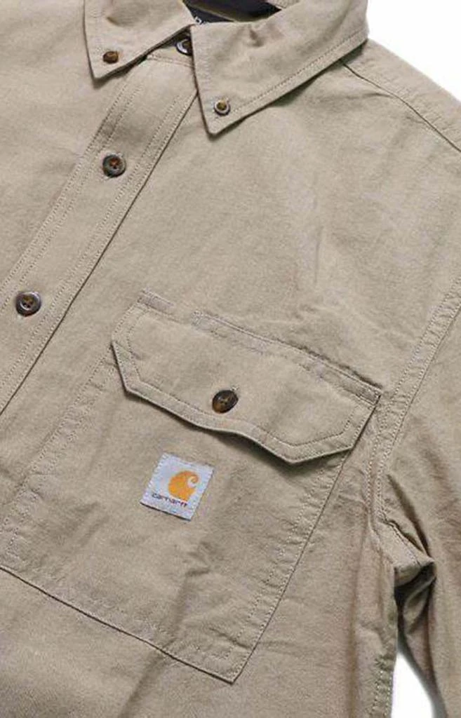 商品Carhartt|(104369) Original Fit MW S/S Button-Up Shirt - Dark Tan Chambray,价格¥313,第3张图片详细描述