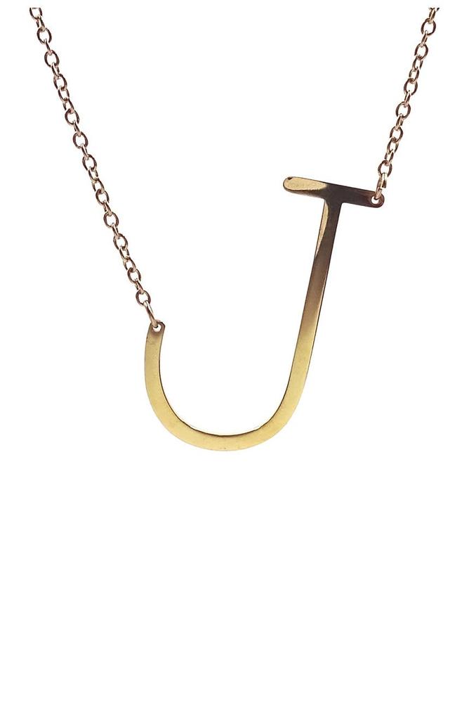 14K Gold Plated Initial Necklace (1in) – Multiple Letters Available商品第10张图片规格展示