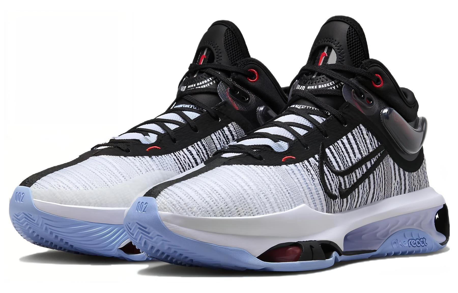商品[国内直发] NIKE|Air Zoom G.T. Jump 2 EP 透气 圆头系带 减震防滑 低帮 篮球鞋 男款 黑白色,价格¥888,第4张图片详细描述