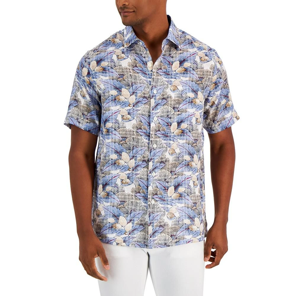 商品Club Room|Men's Floral 100% Linen Short-Sleeve Button-Up Shirt, Created for Macy's,价格¥190,第1张图片