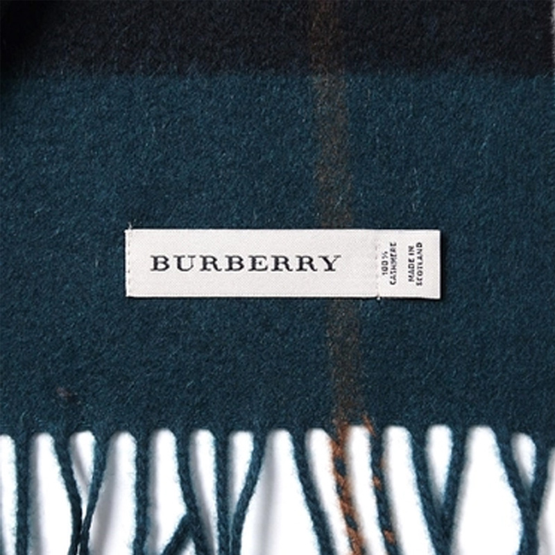 Burberry 博柏利 男士绿色条纹羊绒休闲围巾 3978255商品第1张图片规格展示