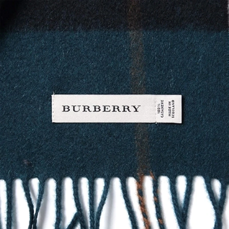 商品Burberry|Burberry 博柏利 男士绿色条纹羊绒休闲围巾 3978255,价格¥2319,第1张图片