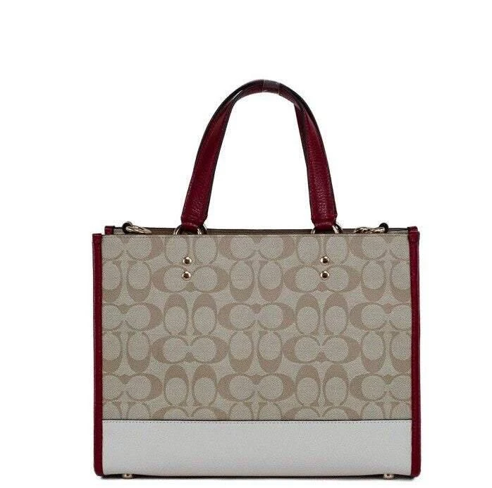 商品Coach|COACH Dempsey Medium Lunar New Year Rabbit Signature Carryall Tote Bag,价格¥2683,第3张图片详细描述