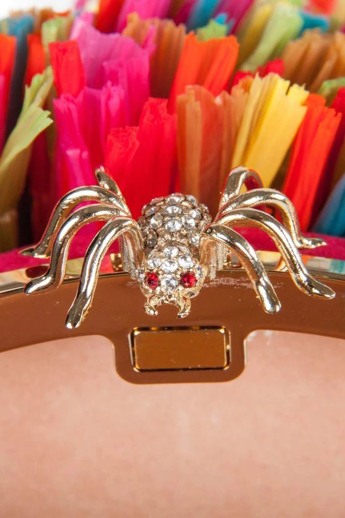 商品[二手商品] Charlotte Olympia|Charlotte Olympia Multicolor Straw and Suede Fiesta Chain Clutch Bag,价格¥3109,第5张图片详细描述