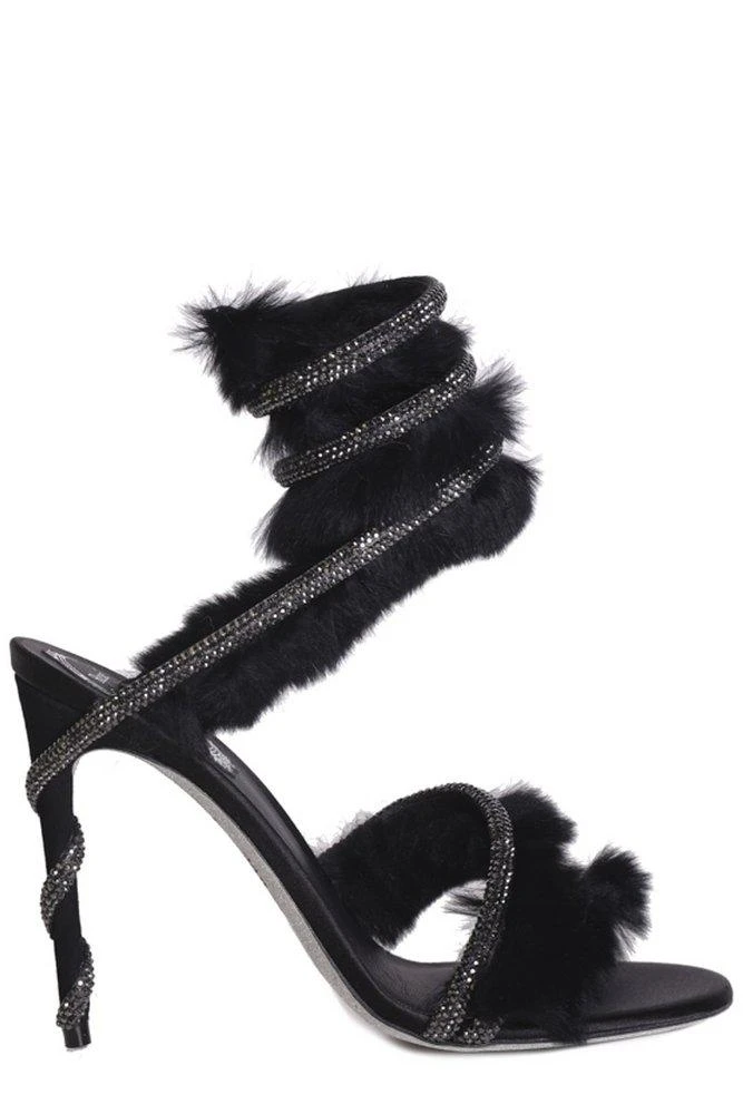 商品Rene Caovilla|René Caovilla Cleo Crystal Fur Embellished Sandals,价格¥8106,第1张图片