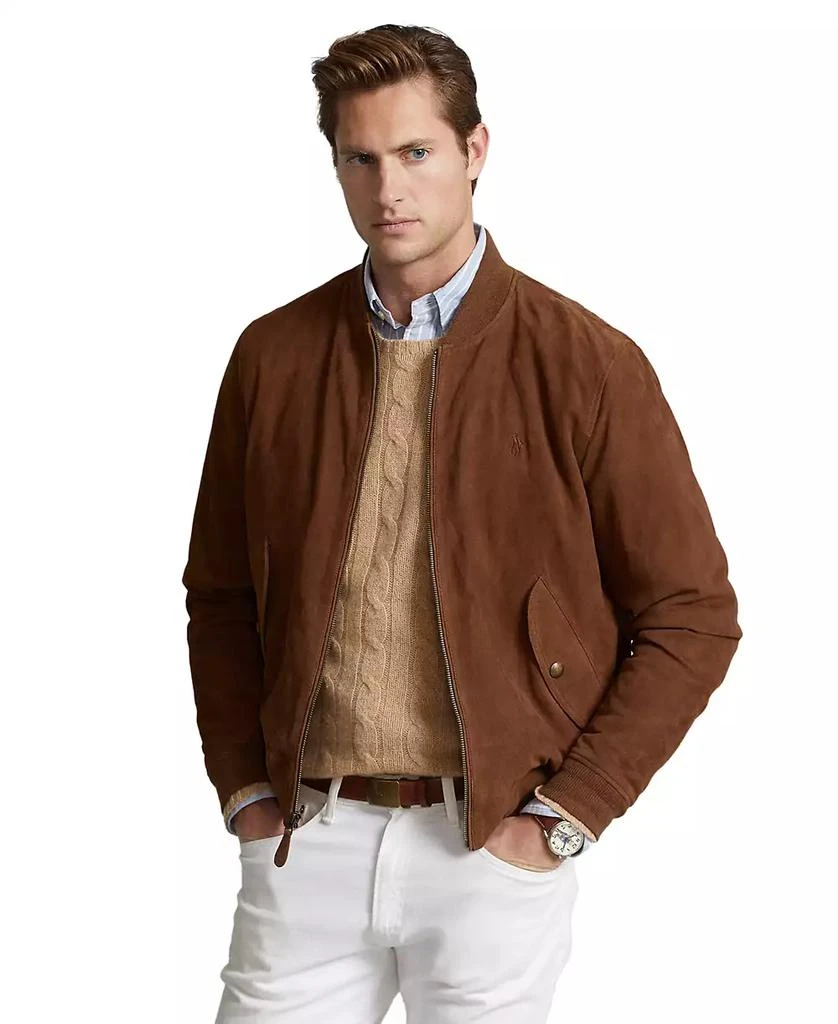 商品Ralph Lauren|Men's Suede Bomber Jacket,价格¥5968,第1张图片