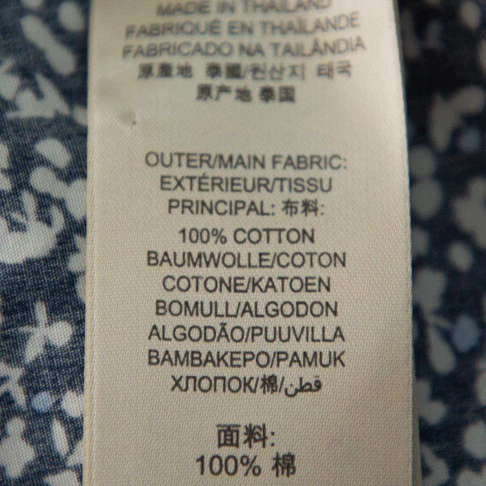 Burberry Brit Navy Blue Printed Cotton Button Front Shirt XS 商品