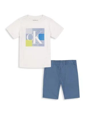 商品Calvin Klein|Baby Boy's 2-Piece Logo Tee & Shorts Set,价格¥119,第1张图片