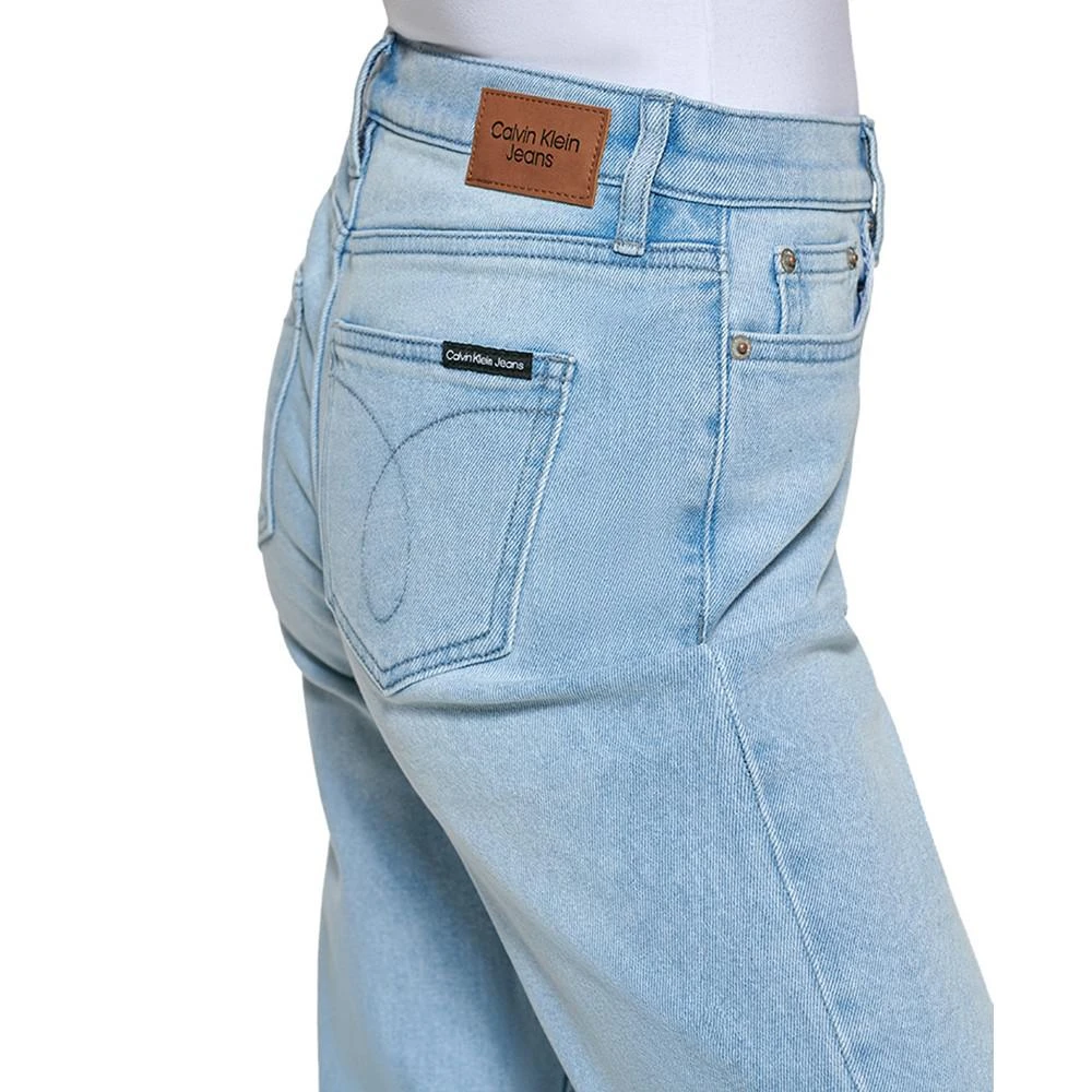 商品Calvin Klein|Petite Destructed Cut-Hem Denim Jeans,价格¥299,第4张图片详细描述
