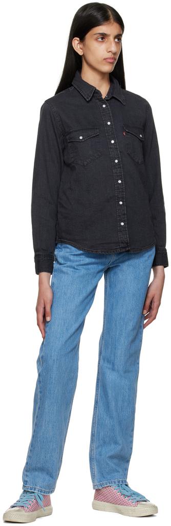 Black Essential Western Shirt商品第4张图片规格展示