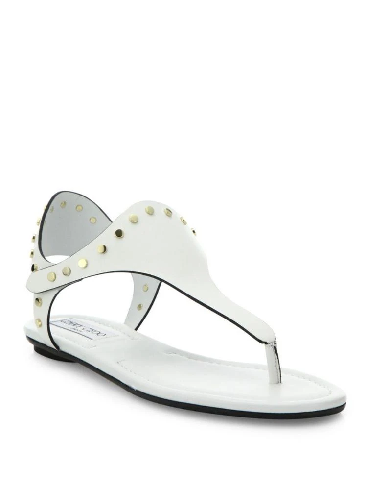 商品Jimmy Choo|Dara Studded Leather T-Strap Sandals,价格¥1784,第1张图片