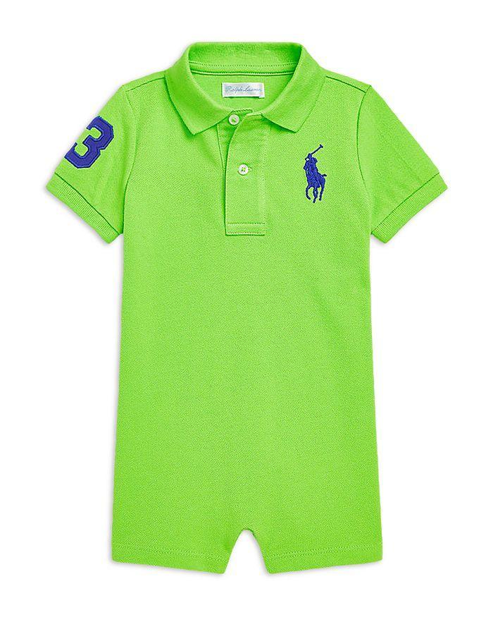 商品Ralph Lauren|Boys' Big Pony Mesh Polo Shortall - Baby,价格¥286,第3张图片详细描述