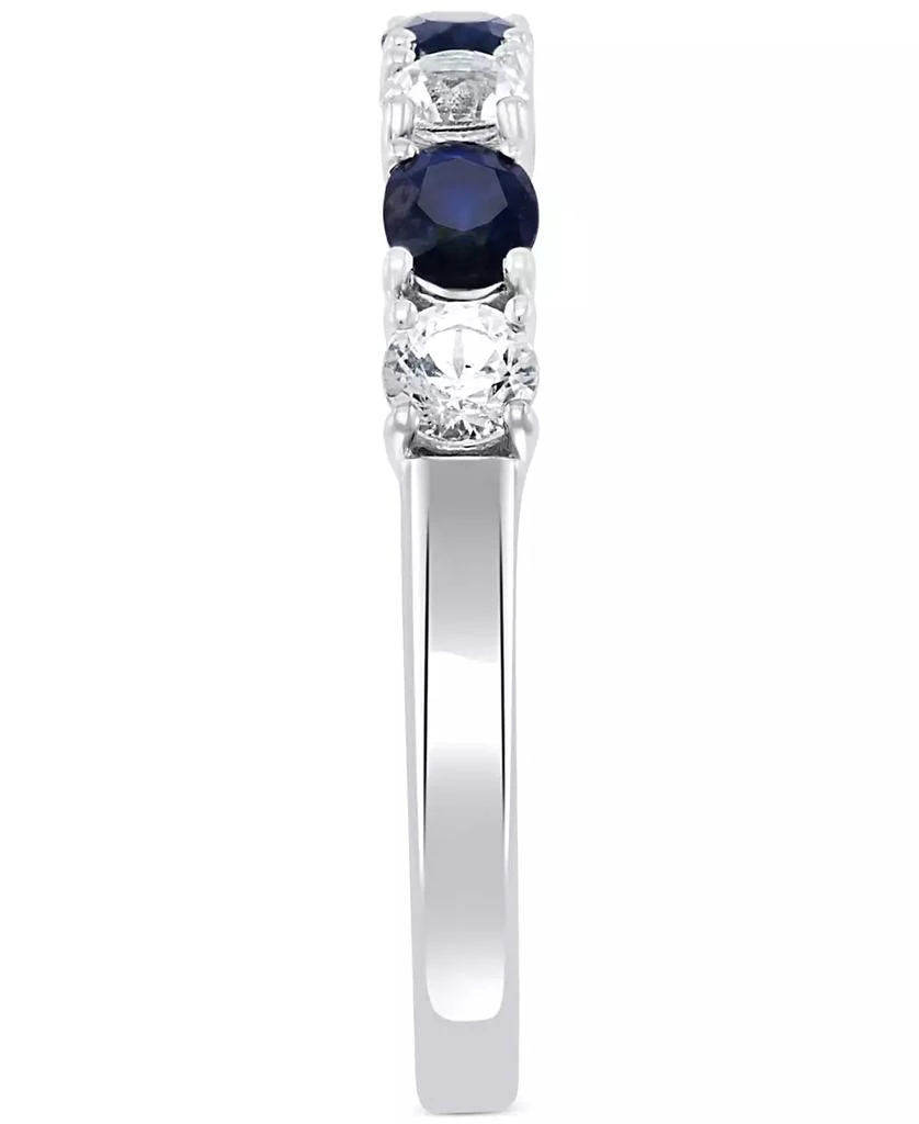 商品Effy|EFFY® Blue & White Sapphire (1-1/10 ct. t.w.) Band in 14k White Gold. (Also available in Emerald and Ruby),价格¥11615,第4张图片详细描述