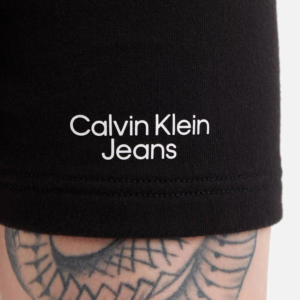 商品Calvin Klein|Calvin Klein Jeans Logo Hem Cotton Shorts,价格¥358,第3张图片详细描述