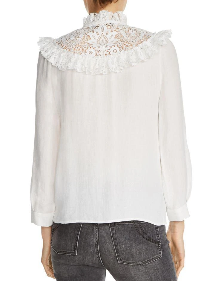 商品Maje|Caprice Lace Trim Shirt,价格¥1222,第2张图片详细描述