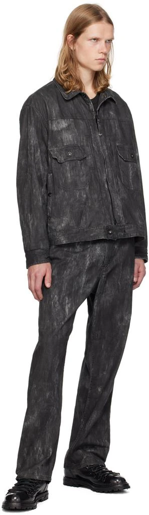 商品Engineered Garments|Black Distressed Print Denim Jacket,价格¥1984,第4张图片详细描述