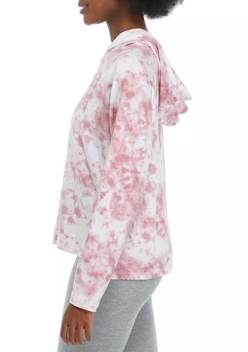 商品RBX|Printed French Terry Cropped Crossover Neck Hoodie,价格¥109,第3张图片详细描述