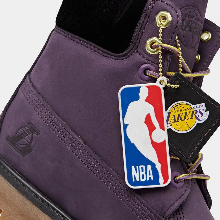 商品Timberland|Men's Timberland x NBA Los Angeles Lakers 6 Inch Classic Boots,价格¥979,第3张图片详细描述