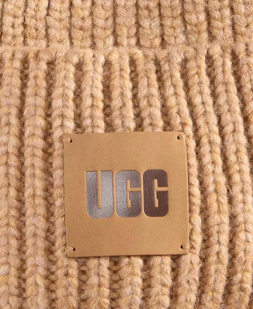 商品UGG|Women's Chunky Rib-Knit Logo-Patch Beanie,价格¥429,第5张图片详细描述