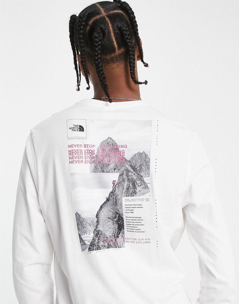 The North Face Collage back print long sleeve t-shirt in off white Exclusive at ASOS商品第3张图片规格展示