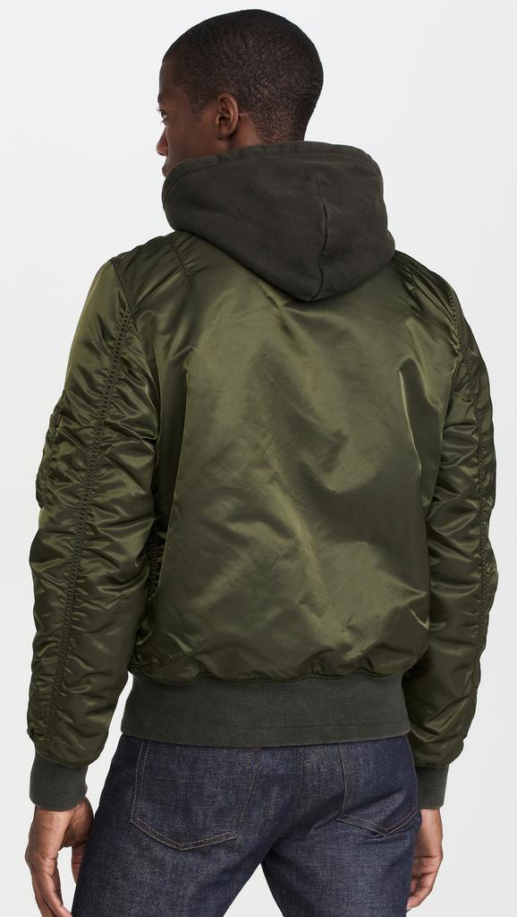 Alpha Industries Ma-1 Hooded Battlewash Flight Jacket商品第3张图片规格展示