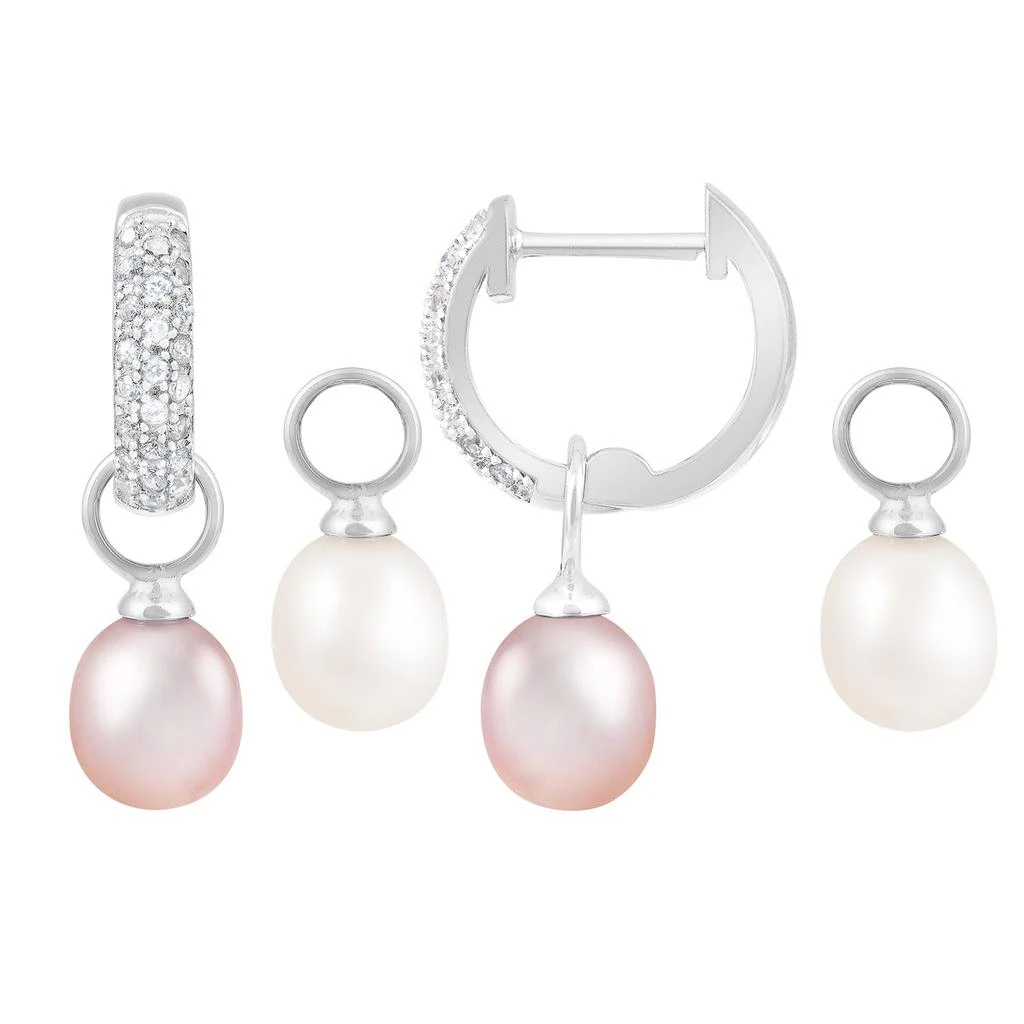 商品Splendid Pearls|Sterling Silver Interchangeable Double Pearl Earrings,价格¥239,第1张图片