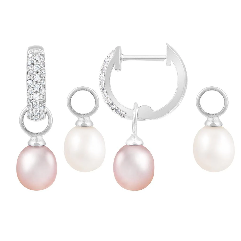 商品Splendid Pearls|Sterling Silver Interchangeable Double Pearl Earrings,价格¥292,第1张图片