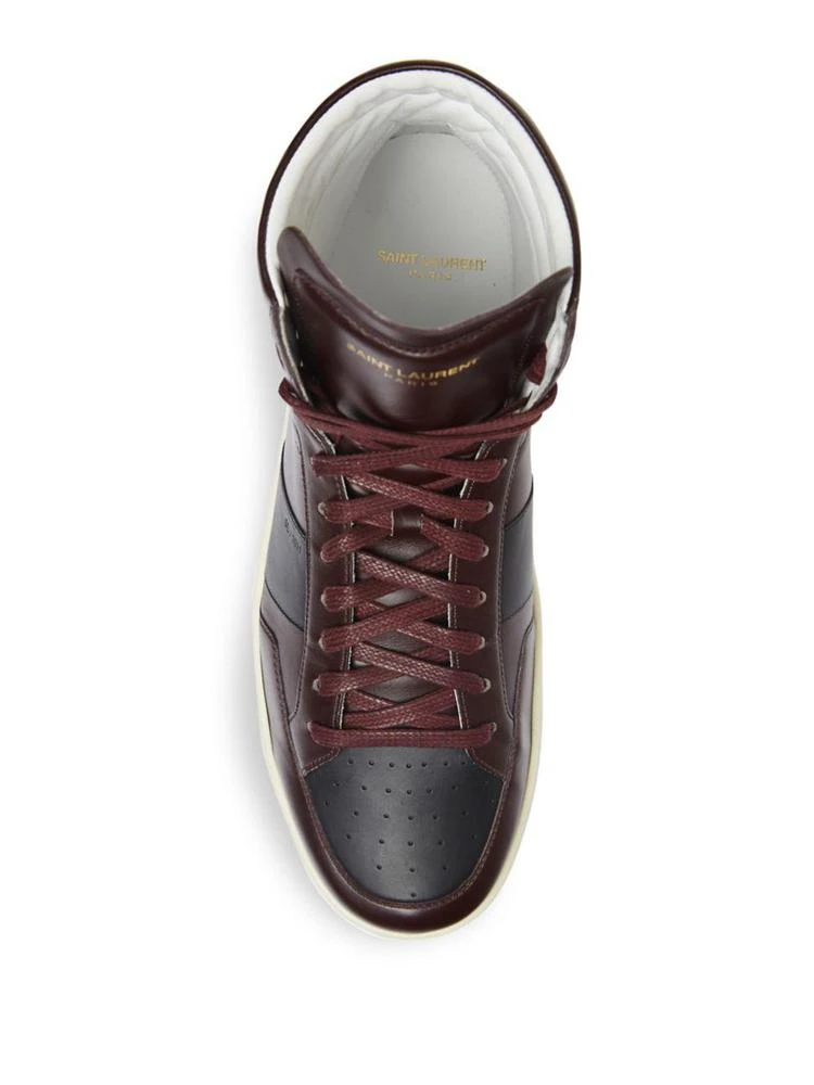 商品Yves Saint Laurent|Colorblock Leather High-Top Sneakers,价格¥4460,第3张图片详细描述