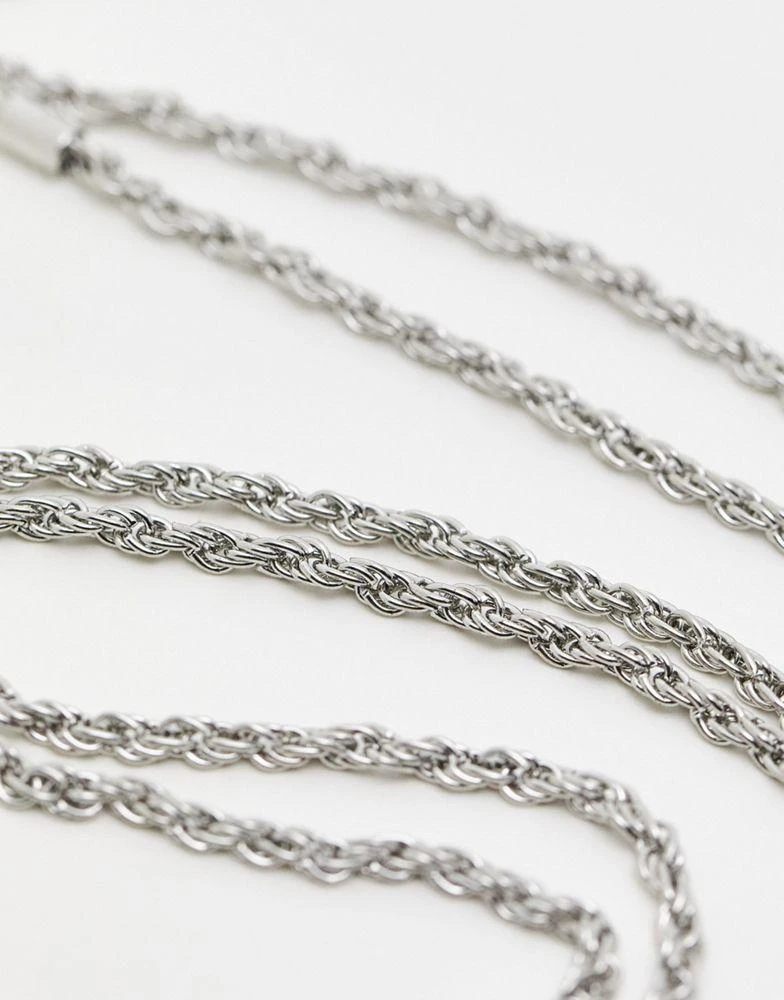 商品ASOS|ASOS DESIGN party necklace with green crystal pendant in silver tone,价格¥110,第3张图片详细描述