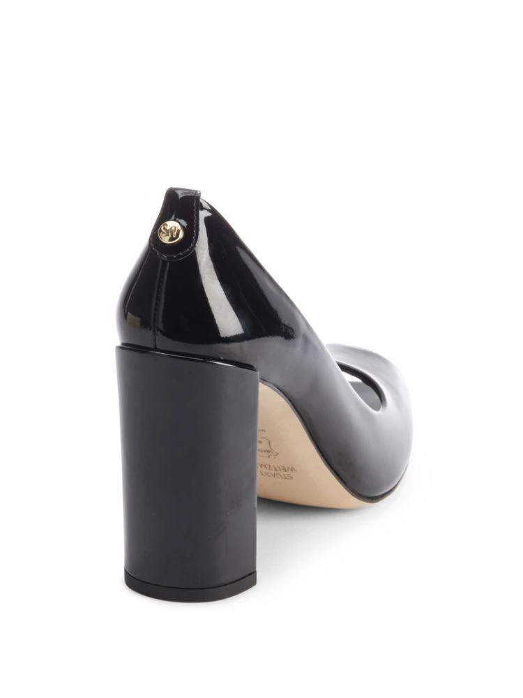 商品Stuart Weitzman|Spritely Leather Peep Toe Pumps,价格¥631,第2张图片详细描述