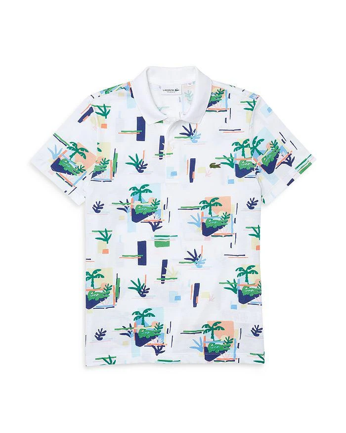 商品Lacoste|Regular Fit Print Cotton Piqué Polo,价格¥437,第1张图片