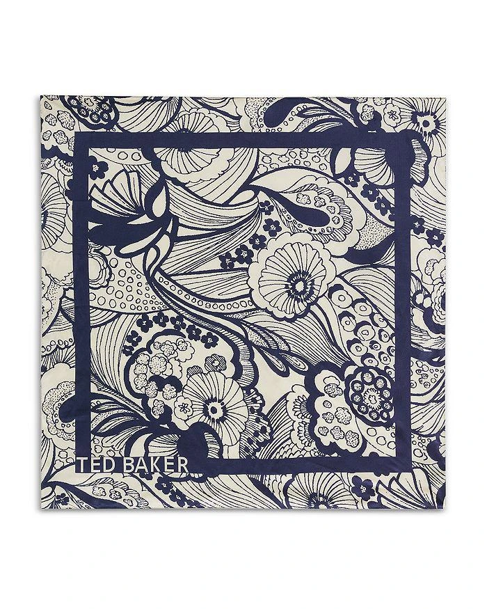 商品Ted Baker London|Helari Summer Bloom Retro Swirl Silk Square Scarf,价格¥409,第2张图片详细描述