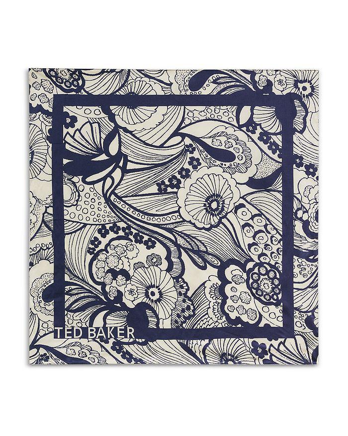 商品Ted Baker London|Helari Summer Bloom Retro Swirl Silk Square Scarf,价格¥553,第4张图片详细描述