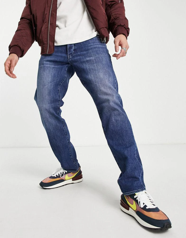 商品G-Star|G-Star 3301 straIght tapered jeans in mid wash,价格¥464,第1张图片