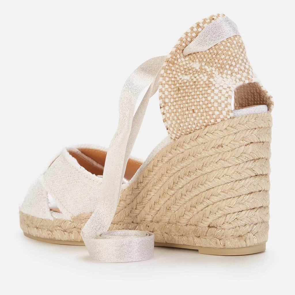 商品CASTAÑER|Castañer Women's Bluma 8 Wedged Espadrilles - Blanco/Oro,价格¥644,第2张图片详细描述