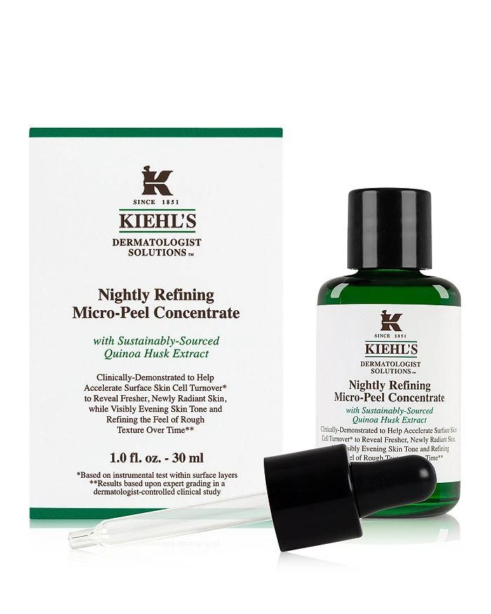 商品Kiehl's|Dermatologist Solutions Nightly Refining Micro-Peel Concentrate 1 oz.,价格¥492,第2张图片详细描述