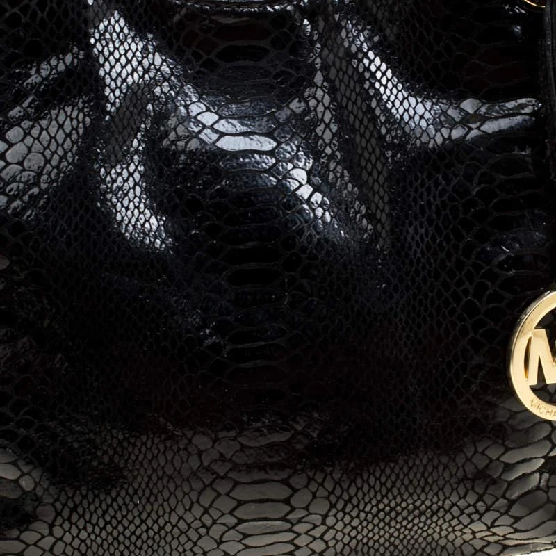 商品[二手商品] Michael Kors|Michael Michael Kors Python Embossed Leather Medium Lilly Chain Tote,价格¥1672,第5张图片详细描述