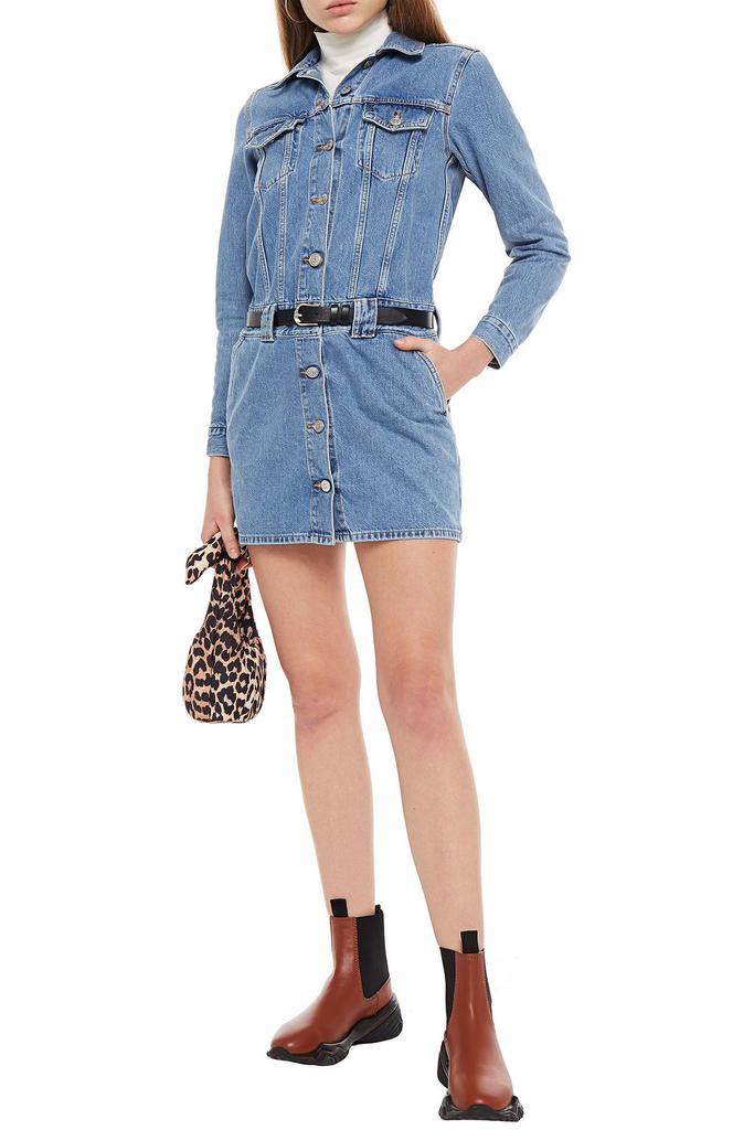 商品Ganni|Denim mini shirt dress,价格¥948,第4张图片详细描述