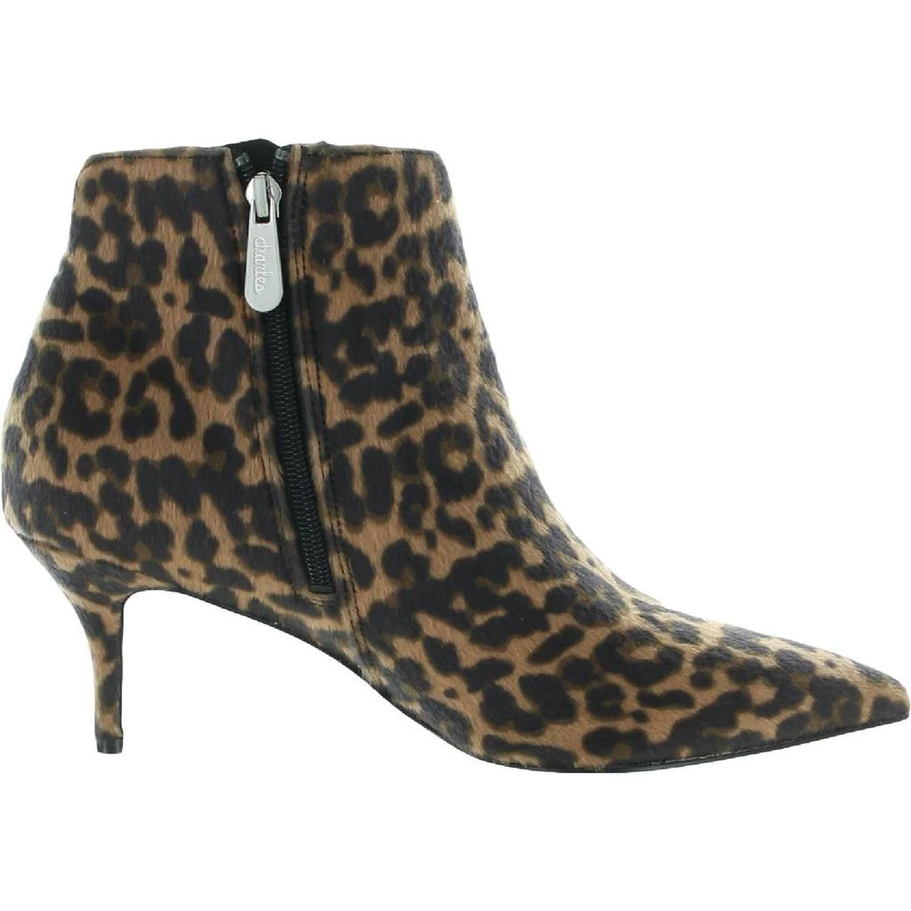 商品Charles David|Charles by Charles David Womens Accurate Faux Fur Leopard Print Ankle Boots,价格¥107,第2张图片详细描述