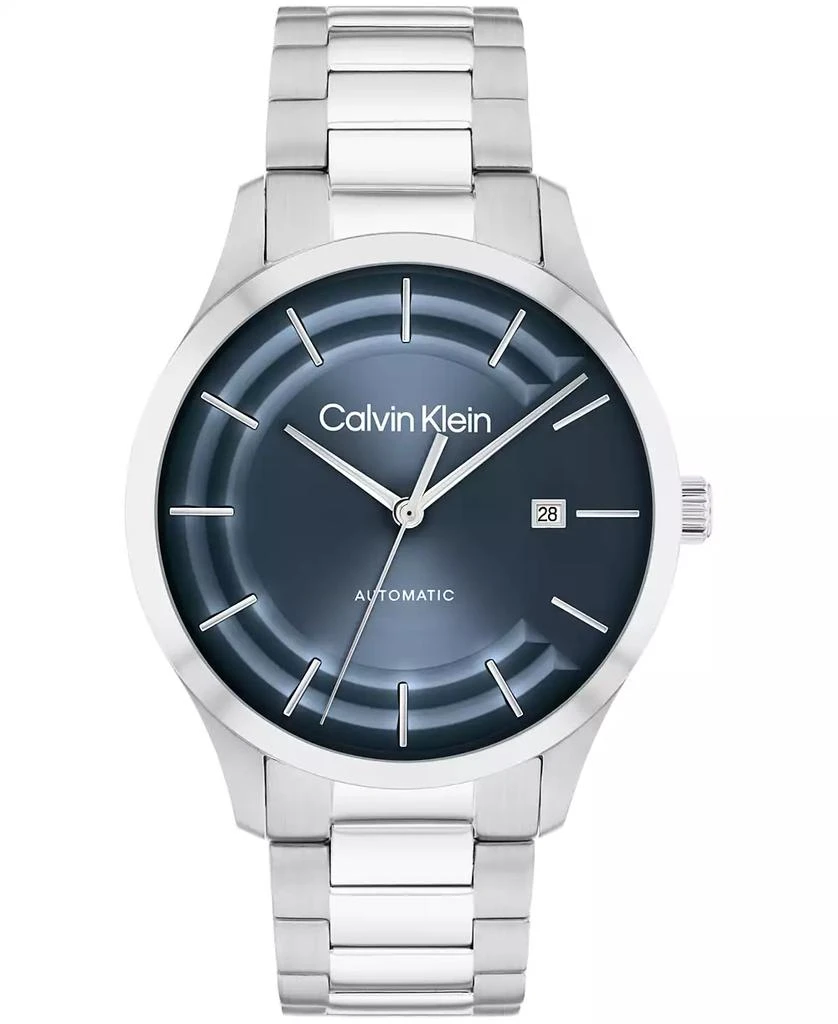 商品Calvin Klein|Men's Iconic Automatic Sliver Stainless Steel Bracelet Watch 40mm,价格¥2083,第1张图片