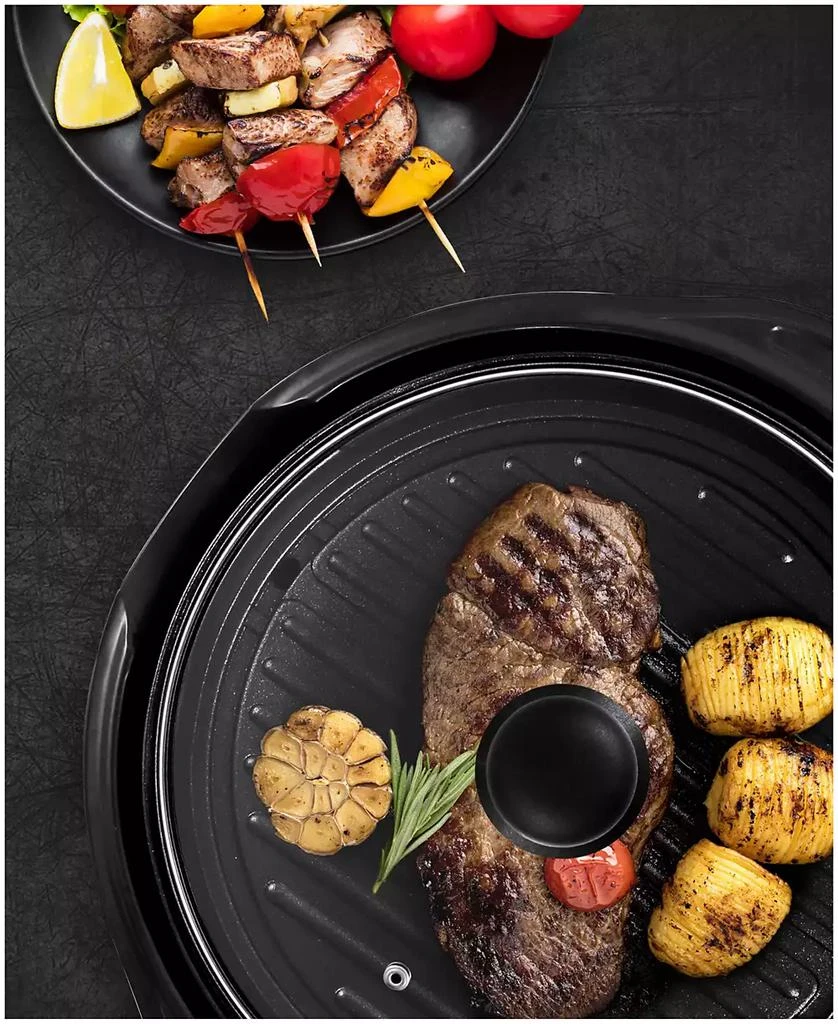 商品Elite Cuisine|11" Electric Indoor Grill with Tempered Glass Lid,价格¥326,第2张图片详细描述
