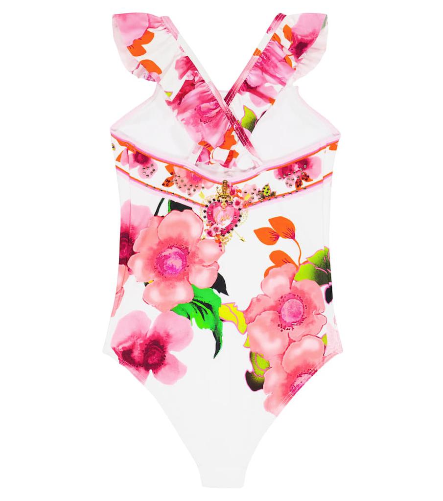 Floral embellished swimsuit商品第4张图片规格展示