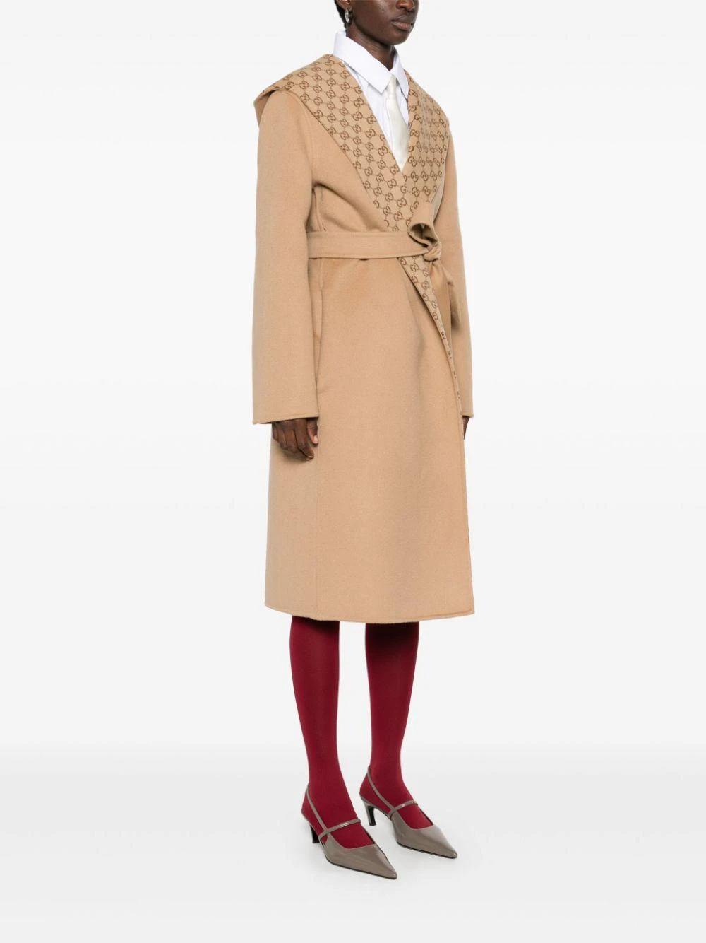 商品Gucci|Gucci 女士外套 793634ZAQW02668 棕色,价格¥27244,第5张图片详细描述