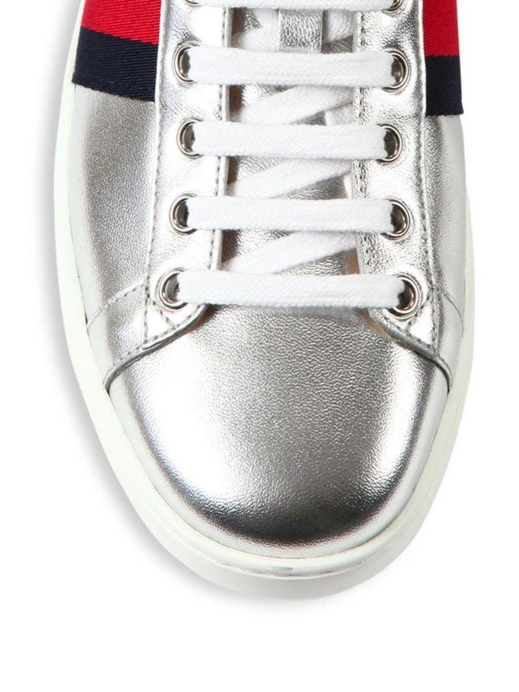 商品Gucci|New Ace Metallic Leather Low-Top Sneakers,价格¥4648,第3张图片详细描述